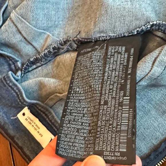 Zara Strapless Denim Midi Dress | Bodycon Jean Dress | Classic Blue Size M - Picture 8 of 9